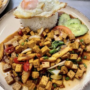 Tofou sauté au basilique